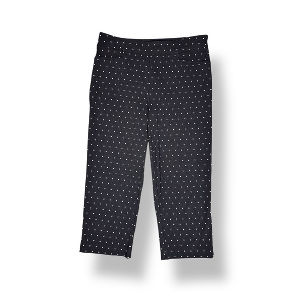 4/$20 George Black Polka Dot Cropped Pants - Picture 2 of 4